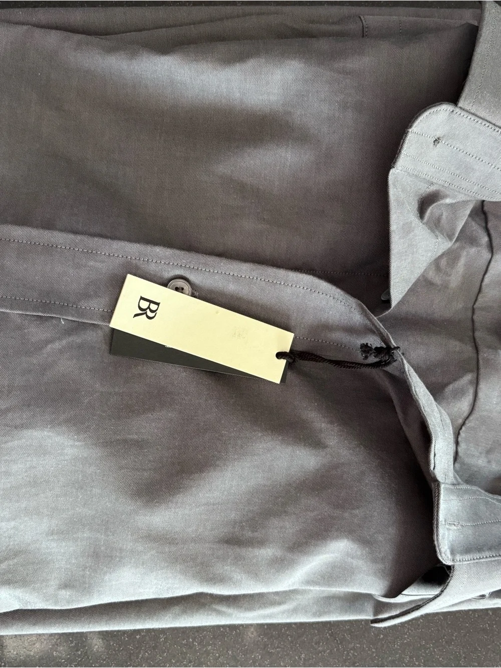 Banana Republic Men's Grey Long-Sleeve Dress Shirt